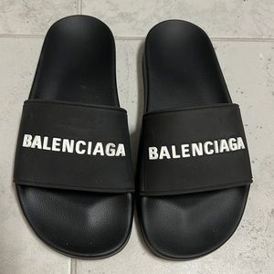BALENCIAGA black pool slides | size 37